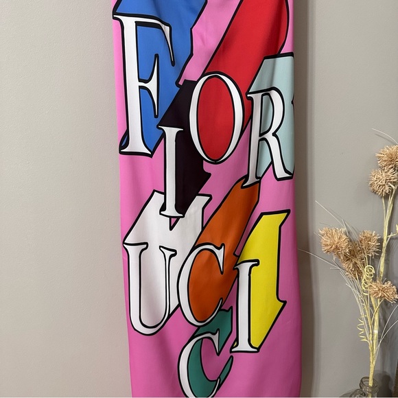 Fiorucci Flying Logo Pink Slip dress size Small - Picture 5 of 15